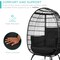 Best Choice Products Wicker Egg Chair Oversized Indoor Outdoor Patio Lounger w/ Steel Frame, 440lb Capacity